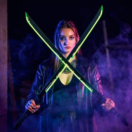 Phantom Green LED Katana prop replica Cyberpunk by Blasters4Masters